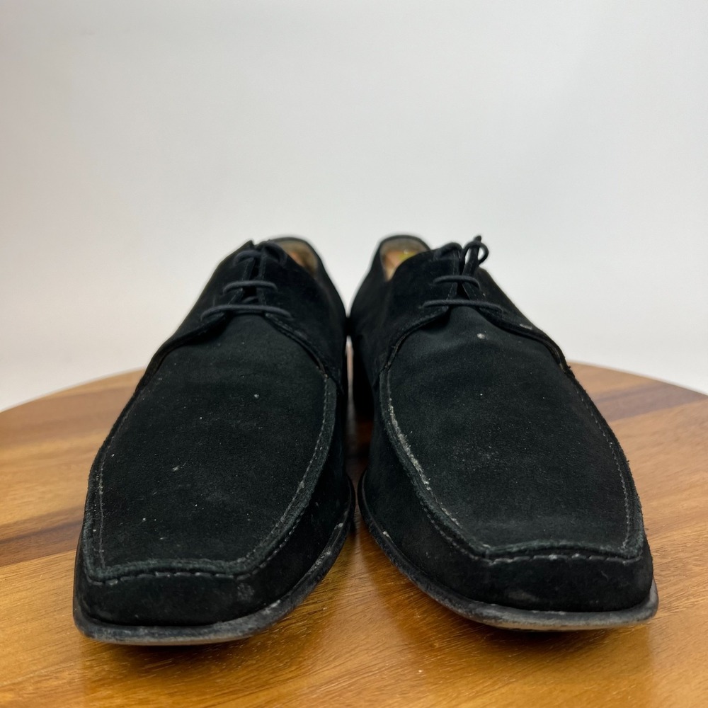Mens Louis Vuitton Black Suede Square Toe Dress Shoes‎ Derby Oxfords Size UK 9.5 - Picture 3 of 10